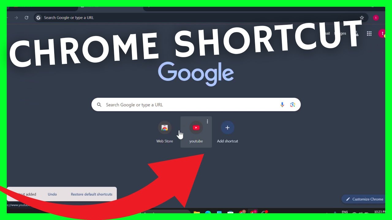 How to Add Shortcut in Google Chrome Homepage - YouTube