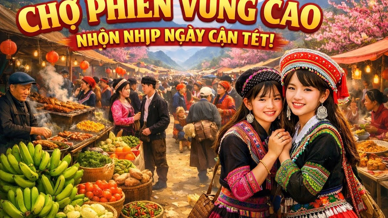 KHÁM PHÁ CHỢ PHIÊN CÁN CẤU VÙNG CAO NHỮNG NGÀY GIÁP TẾT -BÀ CON CÓ NHỮNG GÌ BÁN