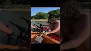 Surviving 10 Miles In A Minecraft Boat Reversed