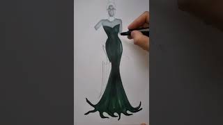 Helloween Costums Drawing / Vampire Dress / Illustration Tutorial