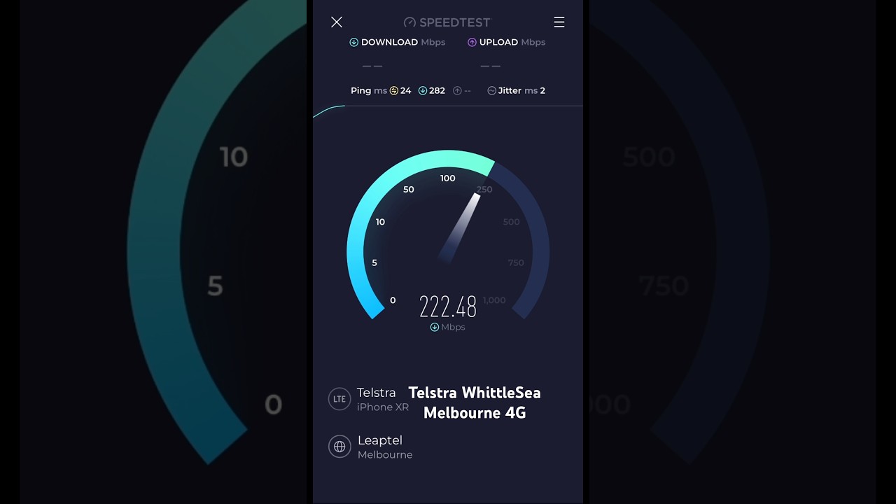 Telstra 4G Speedtest Melbourne WhittleSea
