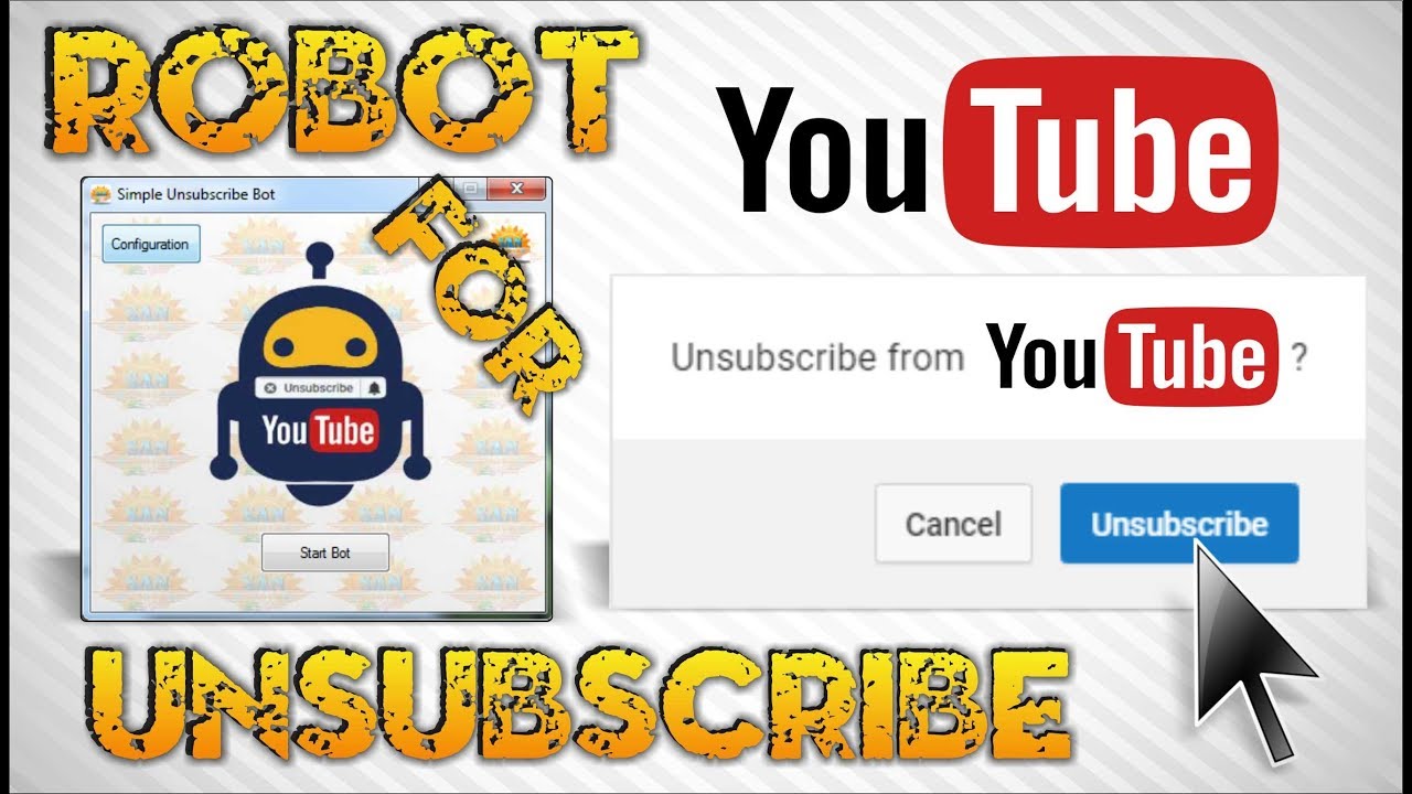 New Robot For Unsubscribe On YouTube 2017 How To Unsubscribe All