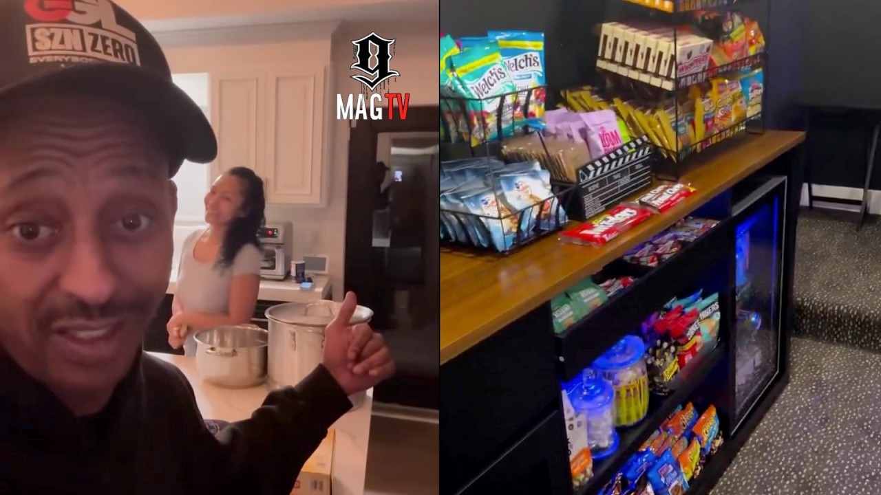 Gillie Calls Out His Wife Regina for Going Overboard with Snacks in Their Home Theater! 🍫