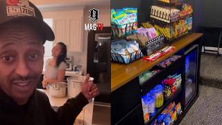 Gillie Calls Out Wife Regina For Going Overboard Wit Snacks In Their Home Theater Room! 🍫