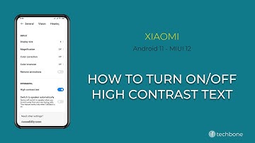 How to Turn On/Off High contrast text - Xiaomi [Android 11 - MIUI 12]