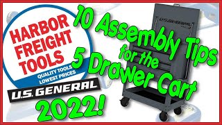 10 Assembly Tips for the US General 5 Drawer Mechanics Tool Cart by Harbor Freight 2022
