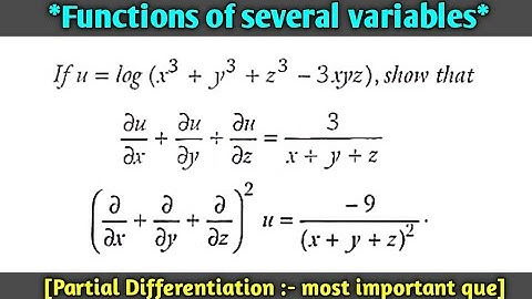 #2 Partial Differentiation in Hindi | Functions of several variables | engineering mathematics