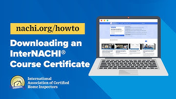 How to Download a Course Certificate on nachi.org