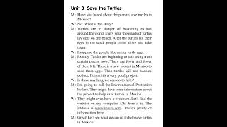 DICTATION - Unit 3 - Save the Turtles