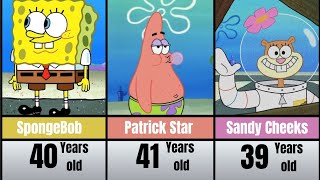 🧽🧽 How Old SpongeBob Characters Would Be Today (Real Time Age)