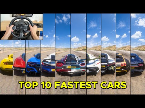 Top 10 Fastest Cars In Forza Horizon 5 | Steering Wheel Gameplay