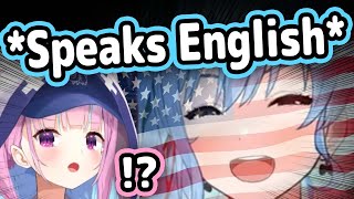Suisei's English Pronunciation Sounds So American While Teaching Aqua【Hololive】