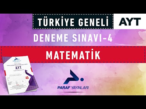 PARAF YAYINLARI TÜRKİYE GENELİ DENEME SINAVI 4 - AYT MATEMATİK