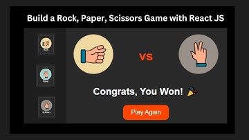Build a Rock, Paper, Scissors Game with React in 25 Minutes|React example projects |React JS project