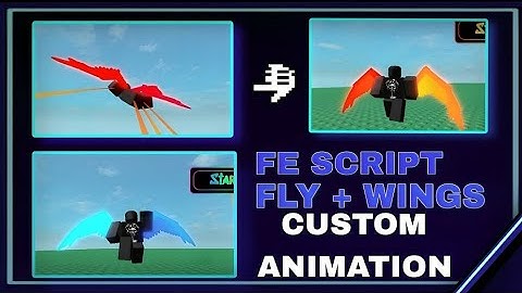 Roblox FLY SCRIPT + ANIMATION + WINGS Showcase FE V2 🛸