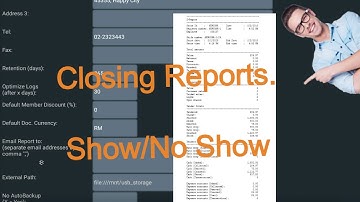 Chapter 1: Setup and Configuration - Closing Report Print Options