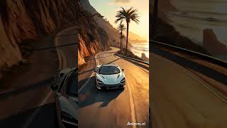 Dream Drive: Golden Hour Coastal Cruise in a McLaren!🏎️💨 #SupercarLife#McLaren #DreamCar #GoldenHour