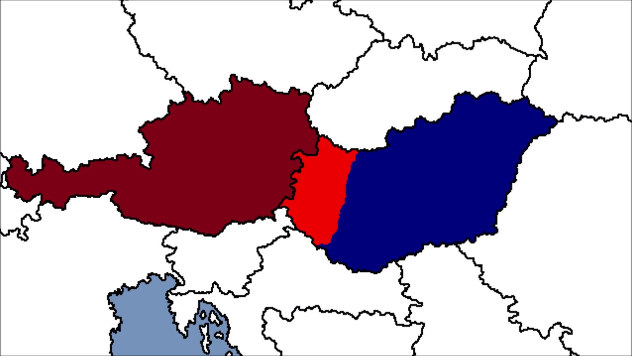 Карта австрии и венгрии