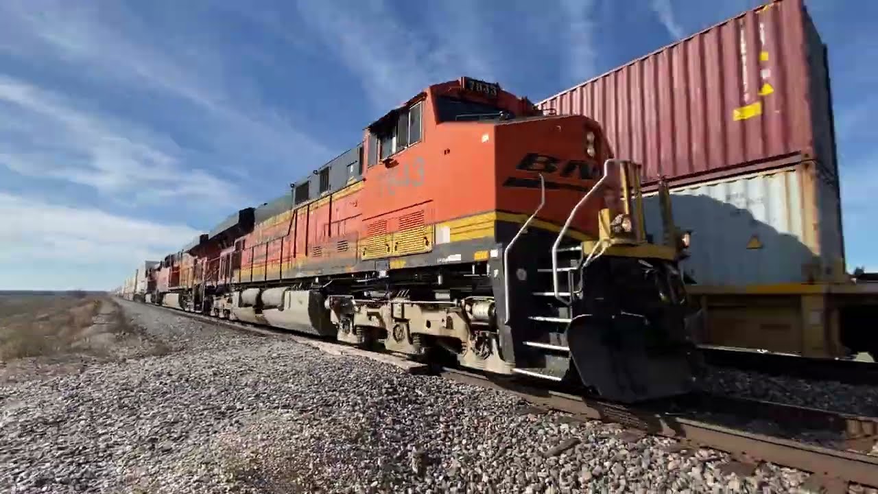 FAST Freight Trains MEET at 70 MPH