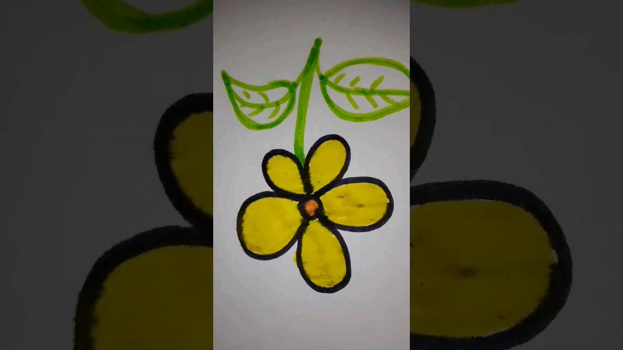 Beatiful flower tree drawing 