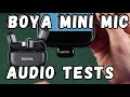 Boya Mini Mic Audio Tests