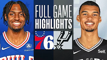 76ERS at SPURS | FULL GAME HIGHLIGHTS | April 7, 2024