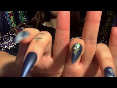 Hand Movements with Long Nails ASMR ~ Tingly Whispered Trigger Words for Relaxation🦋