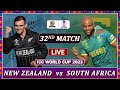 NEW ZEALAND vs SOUTH AFRICA ICC WORLD CUP 2023 MATCH 32 LIVE SCORES | SA VS NZ LIVE | SA 28 OV
