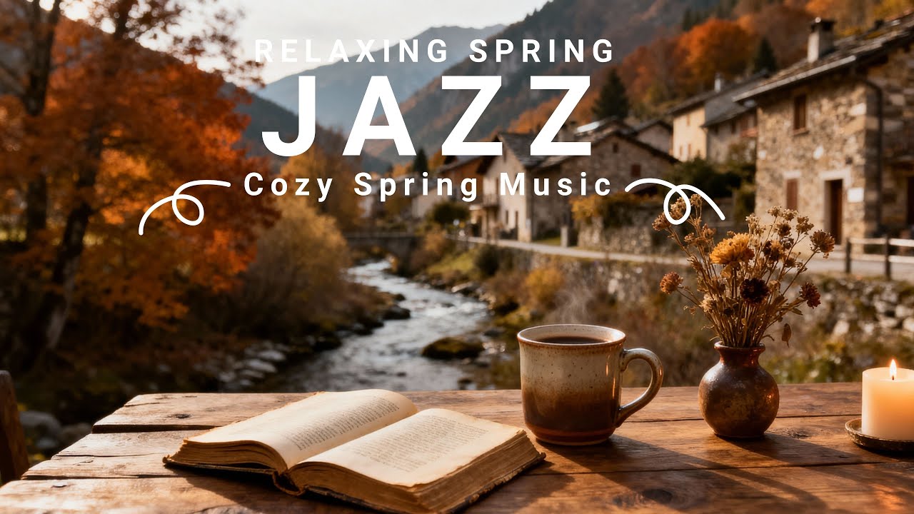 Relaxing Spring Jazz ~ Cozy Cafe Piano Music for Study, Work, or Sleep