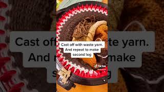 Knit pants mini-tutorial #sentroknittingmachine #tutorial #knitpants #addikingexpress #pantspattern