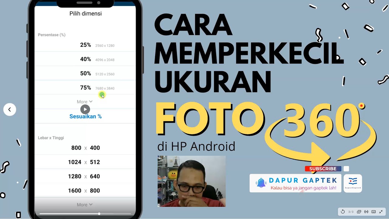 Cara Memperkecil Ukuran Foto 360 | Tutorial VR 360 