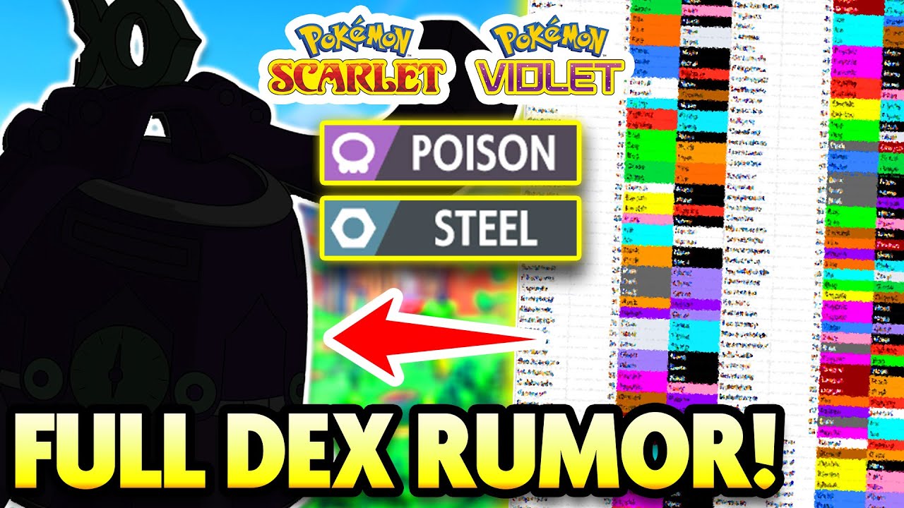 New Pokemon;- Paldea Complete Leaked Dex : r/PokemonScarletViolet