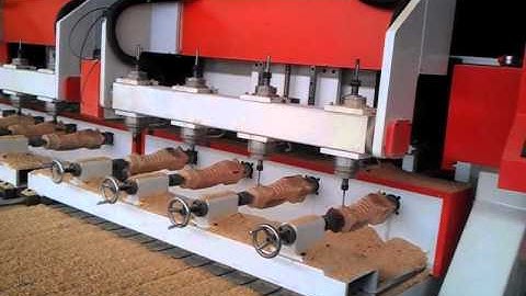 Patented 4 Axis CNC Router 8 rotary swing heads type