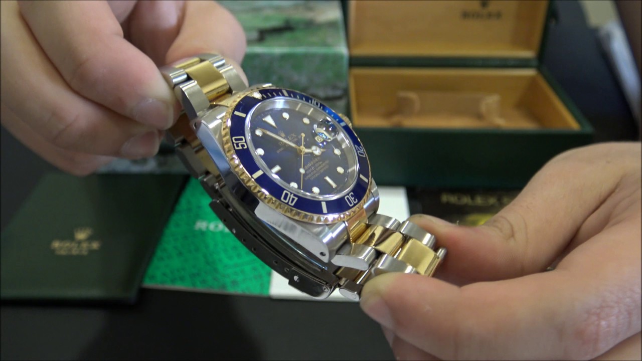 rolex submariner steel gold blue dial