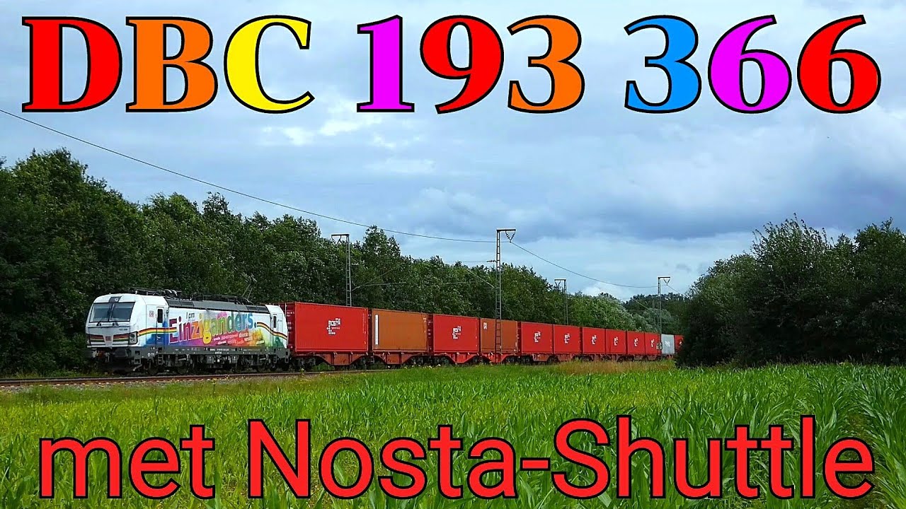 DBC 193 366 met Nosta-Shuttle langs Salzbergen!