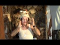 Paul sitting on the throne at Richard Branson's Necker Island