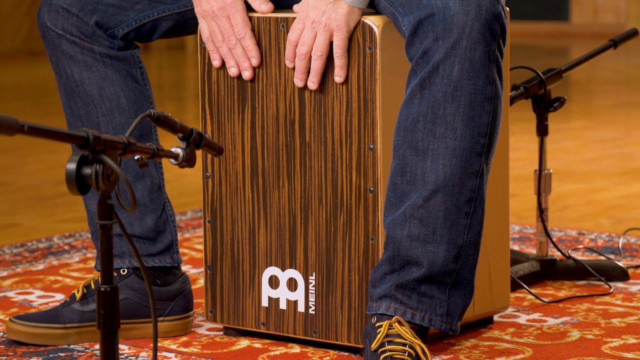 JBC6EY Bass Cajon w/Snare Pedal Ebony front