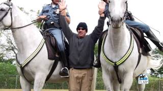 Lexington Kentucky Mounted police field interview and arrest