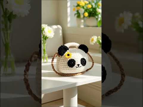 Crochet Panda Bag – Cute, Handmade & Functional!🐼