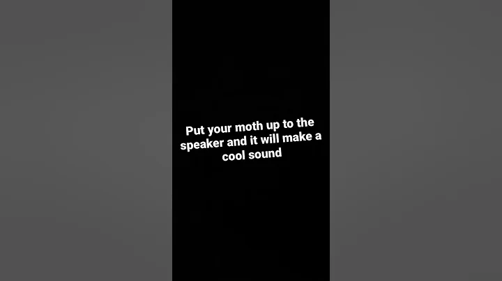 It sounds cool when you talk into it