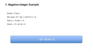 Division Algorithm