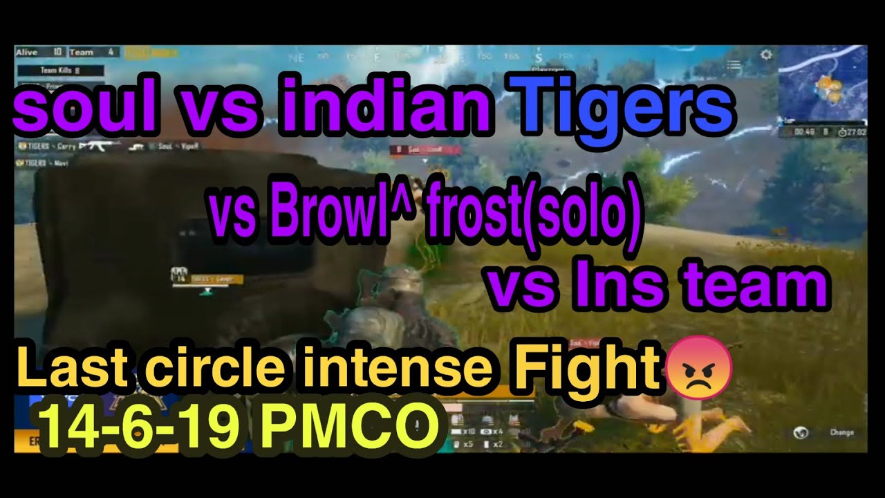 PMCO[HINDI] Soul clan vs Indian tigers and Ins clan last circle intense fight 💪👊🔥 must watch