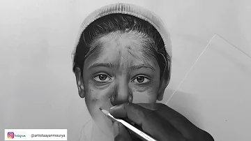 How to draw realistic pencil drawing by #artistaayanmourya