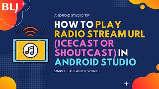 How to play radio stream URL (Icecast or Shoutcast) in Android Studio using Kotlin