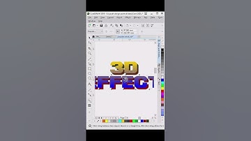 Corel draw Tips and Tricks | 3D Effect Text  #graphicdesign #coreldraw #youtubeshorts #shortvideo