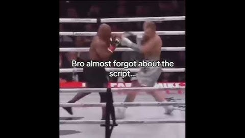 Mike Tyson Almost Forgot The Script #miketyson #jakepaul #miketysonvsjakepaul #youtubeshorts