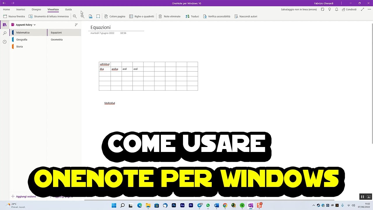 Come usare OneNote per Windows (tutorial) - YouTube