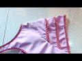 Short umbrella baju design cutting and stitching.3 layered umbrella sleeves design. Bell sleeves