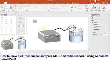 How to draw electrochemical analyzer-Motu scientific research using Microsoft PowerPoint