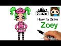 How to draw zoey  fortnite